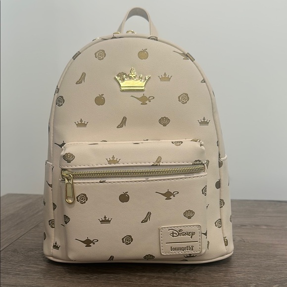 Loungefly Other - Loungefly Cream and Gold Disney Backpack